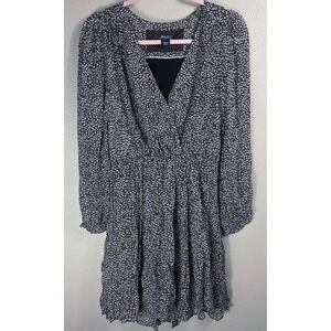 Anthropologie Maeve Black & White Leopard Print Carolyn Dress Size XS
